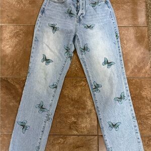 Butterfly Print PacSun Women’s Jeans Size 25 Dad Jeans